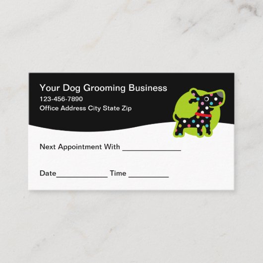 Geschäftskarten für die Beförderung von Hunden Terminkarte (Vorderseite)