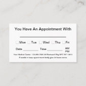 Geschäftskarten für die Erinnerung von Bulk Office Terminkarte (Vorderseite)