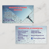 Geschäftskarten für die Glasreinigung Visitenkarte (Vorne/Hinten)