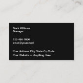 Geschäftskarten für die Reparatur von Automobilgla Visitenkarte (Rückseite)