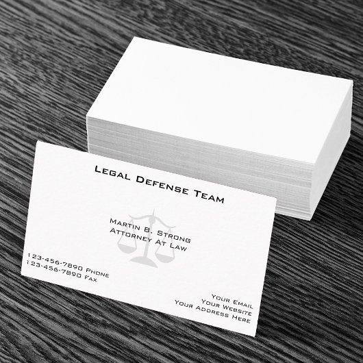 Geschäftskarten für einfache Anwaltskanzleien Visitenkarte