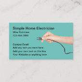 Geschäftskarten für einfache Elektroautos Visitenkarte (Vorderseite)