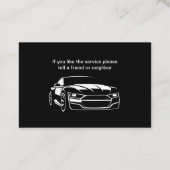 Geschäftskarten für Fahrzeuge mit einfacher Automa Visitenkarte (Rückseite)