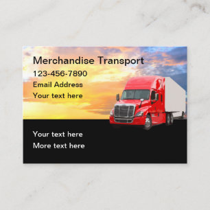 Geschäftskarten für Fracht- und Transportkurierdie Visitenkarte