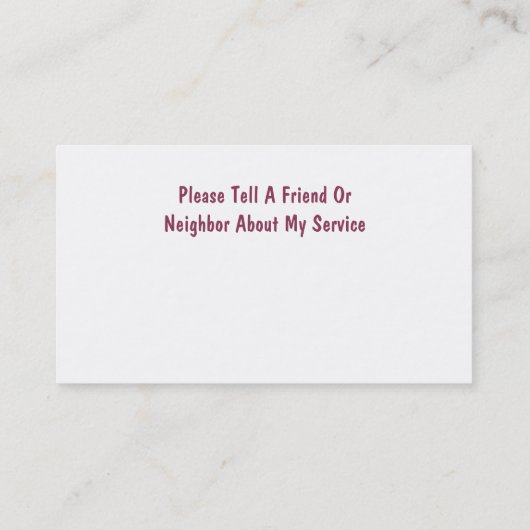 Geschäftskarten für Führungskräfte Visitenkarte (Rückseite)