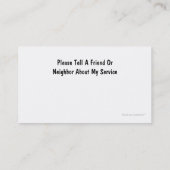 Geschäftskarten für Führungskräfte Visitenkarte (Rückseite)