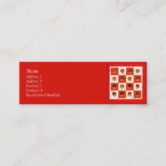 Geschäftskarten für Haarfarbbingo Mini Visitenkarte (Vorderseite)