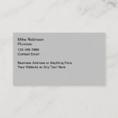 Geschäftskarten für Hausinstallationen Visitenkarte (Rückseite)