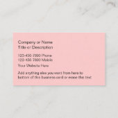 Geschäftskarten für Haustiere Visitenkarte (Rückseite)