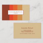 Geschäftskarten für Herbst-Farbblöcke Visitenkarte (Vorne/Hinten)