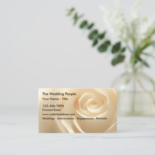 Geschäftskarten für Hochzeitfotografie Visitenkarte (Stehend Vorderseite)