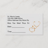 Geschäftskarten für klassische Haushaltsmedizin Terminkarte (Vorderseite)