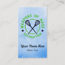 Geschäftskarten für Lacrosse-Waffen, die individue