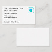 Geschäftskarten für Logos für Kieferorthopädie Visitenkarte (Vorne/Hinten)