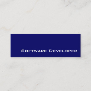 Geschäftskarten für Navy White Software Developer Mini Visitenkarte