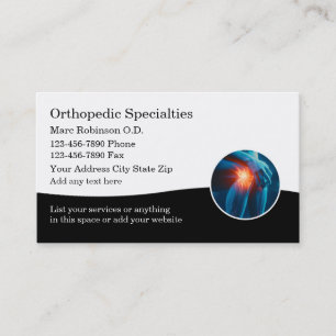 Geschäftskarten für orthopädische Fachärzte Visitenkarte