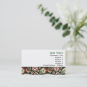 Geschäftskarten für Paisley & Floral Visitenkarte (Stehend Vorderseite)