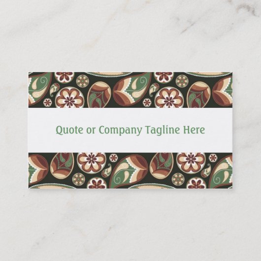 Geschäftskarten für Paisley & Floral Visitenkarte (Rückseite)