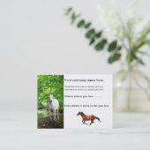 Geschäftskarten für Pferde Visitenkarte (Stehend Vorderseite)