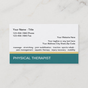 Geschäftskarten für Physiotherapeuten im modernen Visitenkarte