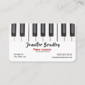 Geschäftskarten für Pianisten Visitenkarte (Vorderseite)