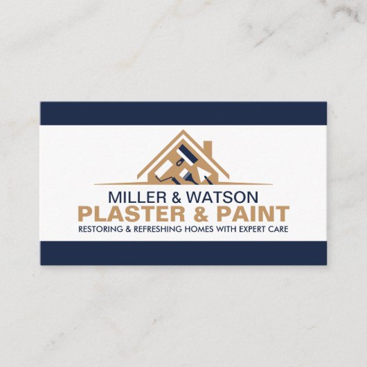 Geschäftskarten für Plastering und Malerei Visitenkarte (Vorderseite)