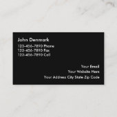 Geschäftskarten für Rechtsanwälte Visitenkarte (Rückseite)