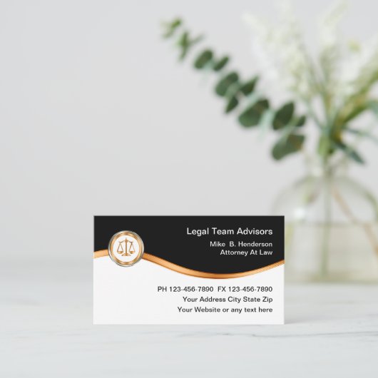 Geschäftskarten für Rechtsanwaltskanzleien Visitenkarte (Stehend Vorderseite)