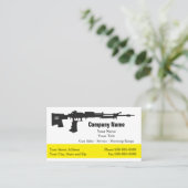 Geschäftskarten für schwarze und weiße Feuerwaffen Visitenkarte (Stehend Vorderseite)