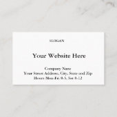 Geschäftskarten für schwarze und weiße Feuerwaffen Visitenkarte (Rückseite)