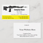 Geschäftskarten für schwarze und weiße Feuerwaffen Visitenkarte (Vorne/Hinten)