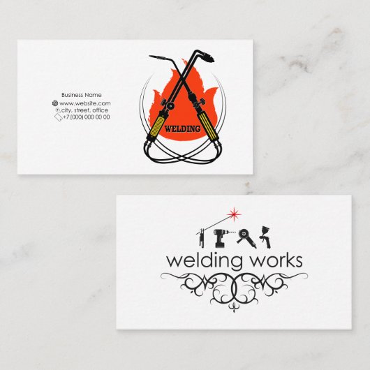 Geschäftskarten für Schweißarbeiten Visitenkarte (Vorne/Hinten)