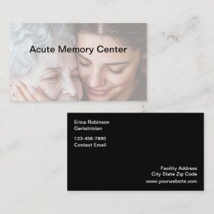 Geschäftskarten für Senior Geriatric Memory Facili Terminkarte