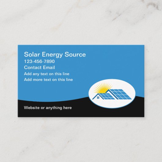 Geschäftskarten für Solarpaneele Visitenkarte (Vorderseite)