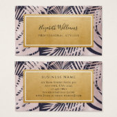 Geschäftskarten für tropischen Stylist mit blauem (Vorne & Hinten)