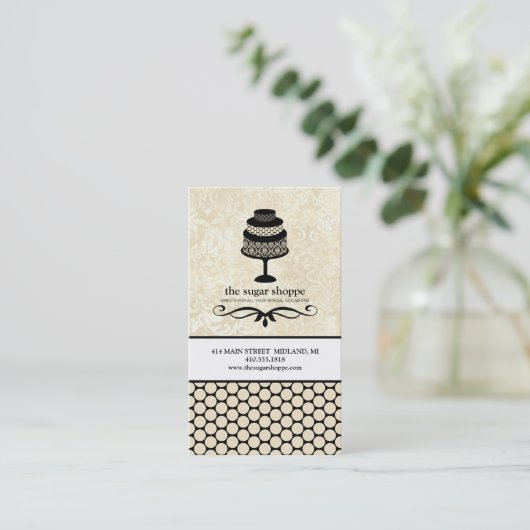 Geschäftskarten für zeitgenössische Bäckereien Visitenkarte (Stehend Vorderseite)