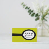 Geschäftskarten > großer Löffel [Limon: Schwarzes] Visitenkarte (Stehend Vorderseite)