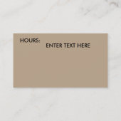 GESCHÄFTSKARTEN KAFFEE-DESIGN VISITENKARTE (Rückseite)