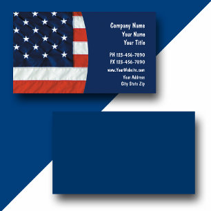 Geschäftskarten mit amerikanischer Flagge Visitenkarte