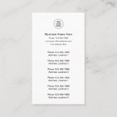Geschäftskarten mit mehreren Standorten und Termin Visitenkarte (Vorderseite)