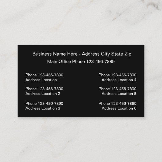 Geschäftskarten mit mehrplatzigen Logos  Visitenkarte (Vorderseite)