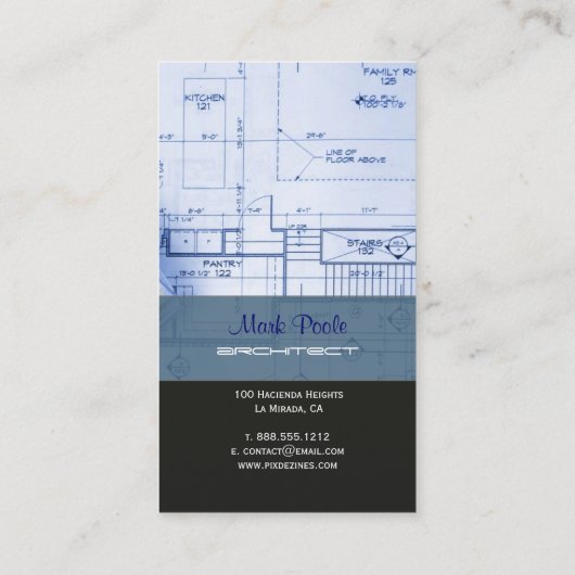 Geschäftskarten mit Trendy Architecture Visitenkarte (Rückseite)