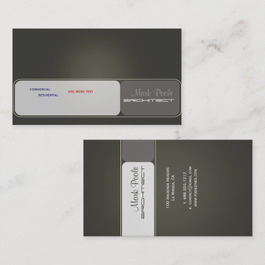 Geschäftskarten mit Trendy Architecture Visitenkarte (Vorne/Hinten)