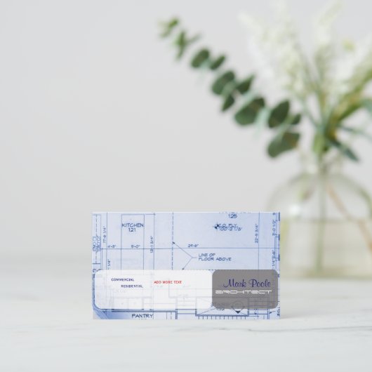 Geschäftskarten mit Trendy Architecture Visitenkarte (Stehend Vorderseite)