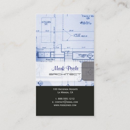 Geschäftskarten mit Trendy Architecture Visitenkarte (Rückseite)