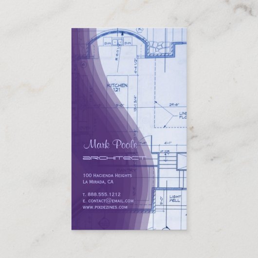 Geschäftskarten mit Trendy Architecture Visitenkarte (Rückseite)