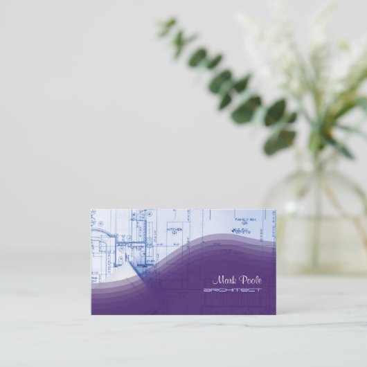 Geschäftskarten mit Trendy Architecture Visitenkarte (Stehend Vorderseite)