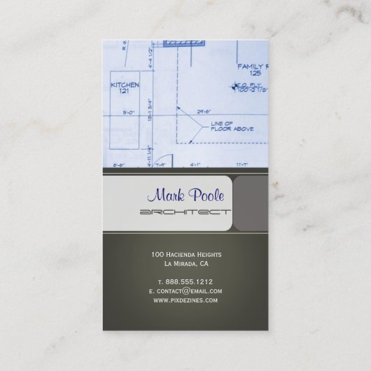 Geschäftskarten mit Trendy Architecture Visitenkarte (Rückseite)