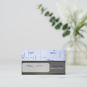 Geschäftskarten mit Trendy Architecture Visitenkarte (Stehend Vorderseite)