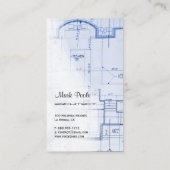 Geschäftskarten mit Trendy Architecture Visitenkarte (Rückseite)